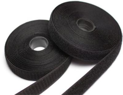 China Viable quick delivery 40MM A dyeable black and white hook tape hook and loop fastener and loop tape for leather products and sofa for sale