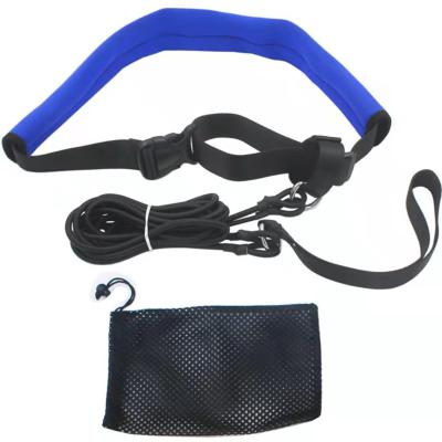 China Resistance Strength Training Equipment Elastic Rope Training Belt Rubber Swim Swimming Kit for sale