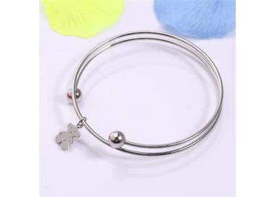 China OEM / ODM Stainless Steel Bangles Personalised Charm Bracelet With Pendant for sale