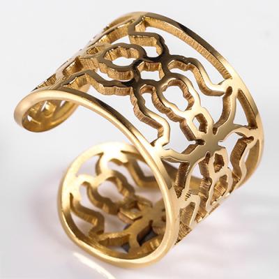 China Gold Plated Stainless Steel Jewellry Hollow Design Sample Availabe For Unisex for sale