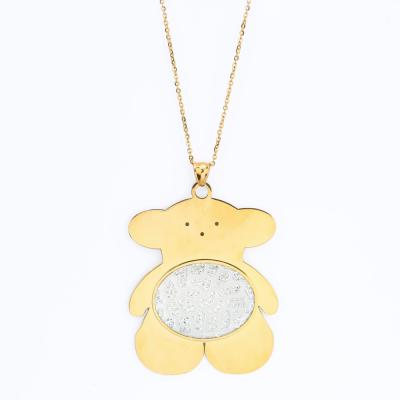 China Popular Stainless Steel Pendants Necklace 18K Gold Plated Stainless Steel Jewelry for sale