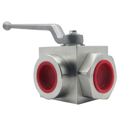 China INDUSTRY 3 Way High Pressure NPT 1 1/2 Ball Valve 4568 PSI 315bar for sale