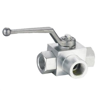 China Industry High Pressure 3 Way Ball Valve BSP 3/8