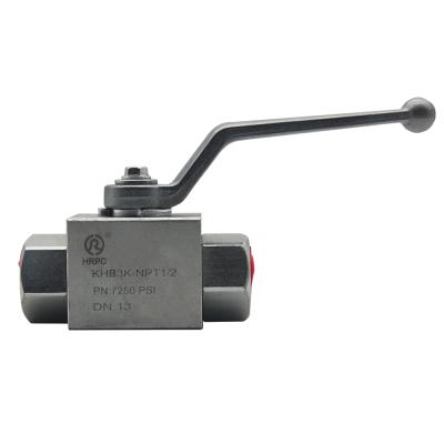 China INDUSTRY 3 Way NPT 1/2 High Pressure Ball Valve 7500 PSI 500bar for sale