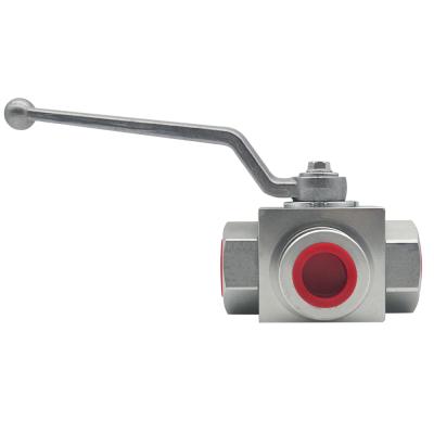 China Industry High Pressure 3 Way Ball Valve BSP 3/4