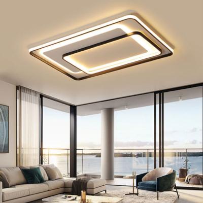 China Square Led Home Lighting Remote Control Smart Ceiling Lamp Outdoor Modern Design Bedroom Decoration Dimmable Ceiling Light for sale