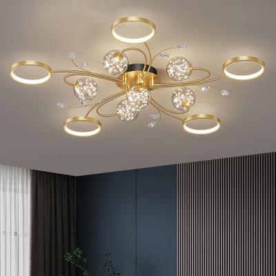 China Modern Simple Atmosphere New Simple Modern Atmosphere Creative Feather Lamp Living Room Bedroom Lamp Ceiling Red Light Net Set for sale