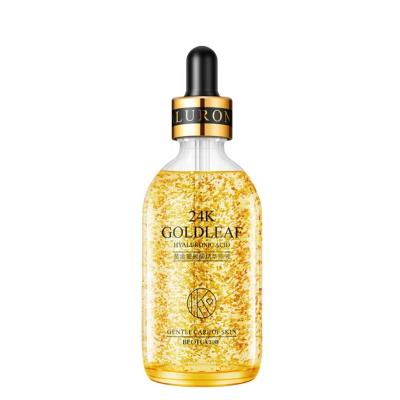 China 24k Gold Hyaluronic Acid Anti Aging Essence Brighten Face Whitening Serum Tighten Face Serum Deeply Moisturizing Best Anti Aging Skin Care for sale