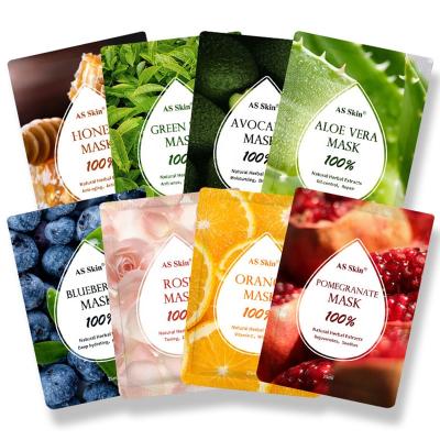 China Wholesale Rose Pomegranate Blueberry Fruit Natural Moisturizer Korea Sheet Mask Skin Care Organic Moisturizing Whitening Facial Manufacturer for sale