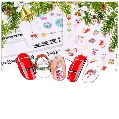 China Hot Designer Gel Polish Nail Art Design Style Christmas Sticker for sale