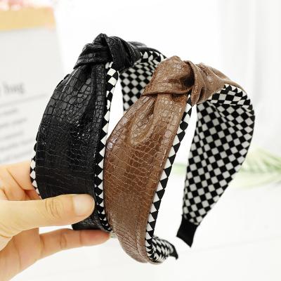 China XYF641 Fashion Women Hair Accessories Head Band Custom Women Cloth Tie Knot Headband For Girls for sale