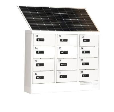 China Commercial Wall Mounted Cell Phone Cell Phone Locker Solar Powered Charging Station for sale