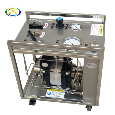 China TEREK Brand 10-800 Bar Output Portable Pneumatic Liquid Booster Pump Test Bench Equipment LU-LDD-100 for sale