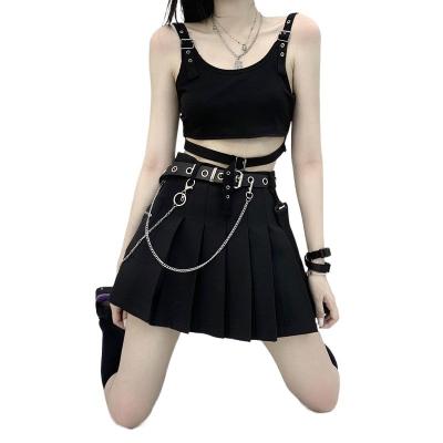 China Hong Kong style breathable fashion women's sexy dark style girl's style beautiful fresh skirt short skirt for sale