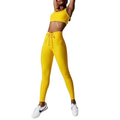 China Wholesale New QUICK DRY Fitness Workout Clothes High Waisted Gaiters Sports Bra Yoga Suit Sets for sale