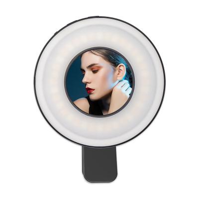 China HAFOKO W36 Led Circle Phone Selfie Ring Light With Stand For Youtube Video Live Stream Makeup Photography 5.7*5.7*1cm for sale