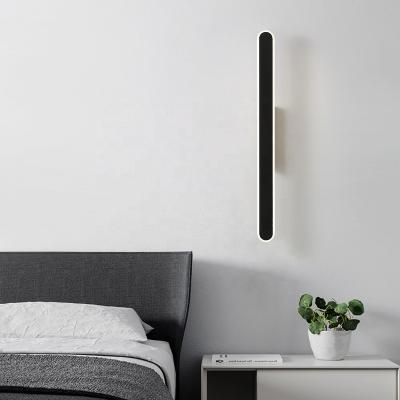 China Modern Slim LED Wall Light Aluminum Wall Sconce With Rectangle Fitting Bedside Lamp For Living Room Hallway Porch for sale