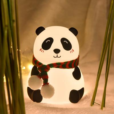 China Cute Soft Soft Panda Light Up Animal Night Light Color Changing Toddler Lamp with Rechargeable Faucet for Kids Boy Girl Bedroom for sale