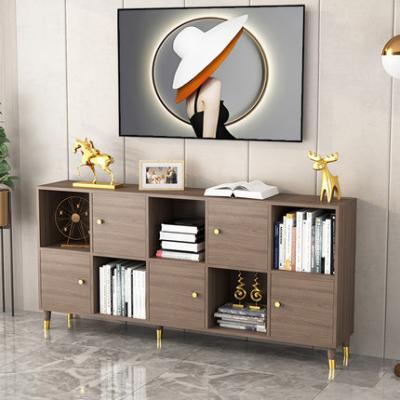 China Multifunctional Nordic Simple And Modern Popular Bookcase Living Room Landing Short Bookcase for sale