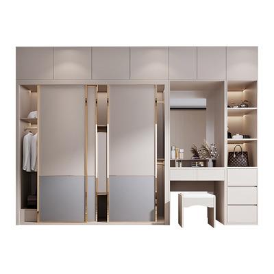 China New Arrivals Modern Bedroom Economy Cabinet Sliding Door Wardrobe With Computer Desk for sale