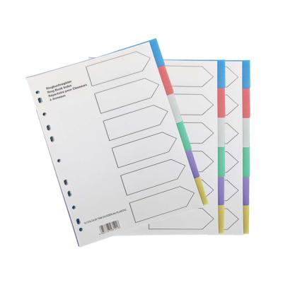 China Premium Customs Office Soft Stationery 6 Pieces A5 Planner Divider Labels Without Printing for sale