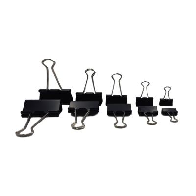 China High quality metal office suppliesPaper clamps black ring binder clips for sale