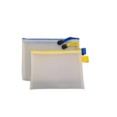 China Custom zipper bag soft office supplies mesh document bag zipper folder a4 organizer for sale