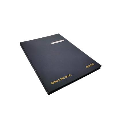 China New Design Hard Price Good Quality PVC / Paper Signature Book for sale