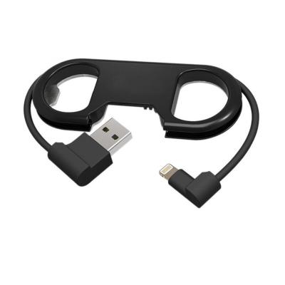 China Portable 0.66Ft  MFI Lightning Cable With Beer Bottle Opener Key Chain for sale