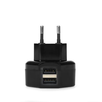 China CB Certified Dual USB Wall Charger Output EU / UK Plug 50 / 60Hz Input for sale