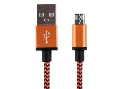 China Nylon Braided  Micro USB Data Cable Charge Sync Aluminum Alloy Custom Length for sale