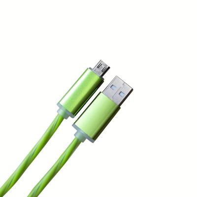 China LED Samsung Micro USB Data Cable TPE Material Supports 2.4A Max Current for sale