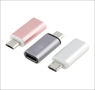 China Aluminum USB Type C To Micro USB Adapter , Data Transfer USB C To USB Adapter for sale