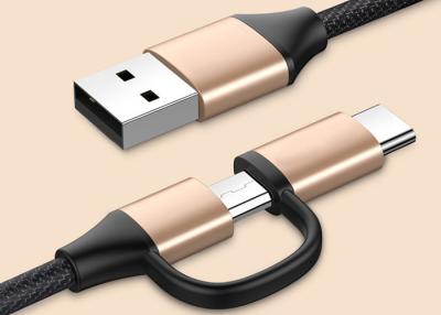 China 3.3 Feet 2 in 1 USB Type C Micro USB Charging / Sync Cable for New MacBook / Google Pixel XL for sale