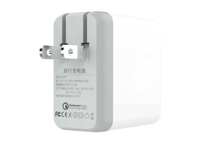 China Faltbares Schreibtisch-Ladegerät-Doppelusb-porte des US-Stecker-schnelles Telefon-Ladegerät-QC3.0 zu verkaufen