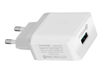 China Kundengebundener Eu-Stecker Qc 3,0 3 Ampere Usb-Wand-Ladegerät-schnelle Aufladungshandys zu verkaufen