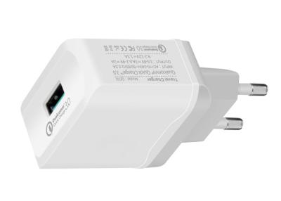 China Single Port USB Samsung Quick Charger / Cell Phone Quick Charger Lightweight for sale