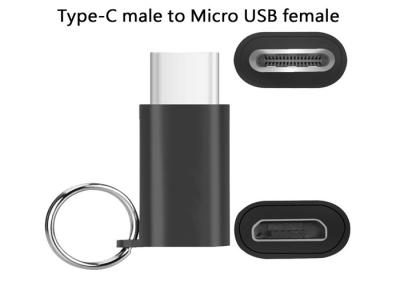 China Tipo conector da galáxia S8 S8+ USB do converso do adaptador de C micro USB com Keychain à venda