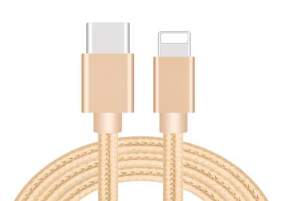 China Het gouden Kleur Snelle Laden Usb C aan Bliksemkabel voor Iphone X/8/8 plus Te koop