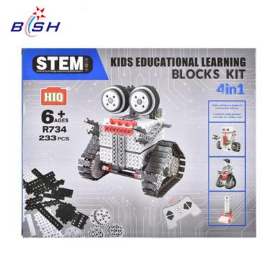 China Building toy 4 in 1 electric learning toys children rc radio control robot building block for sale