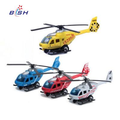 China Diecast Toy Cheap Price Diecast Alloy Pull Back Helicopter Model Toy for sale