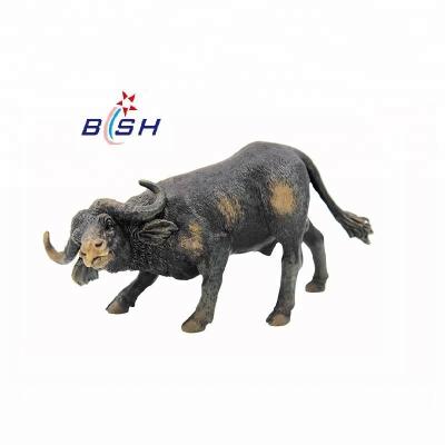 China Kids Educational Animal Educational Toy Buffalo Plastic Animal Toy For Children for sale