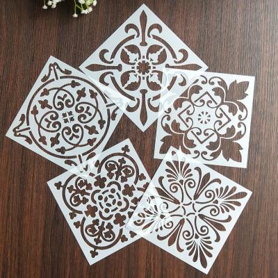 China Popular Plastic Flower Mandala Wallpaper Drawing Stencils For Home Decoration Wall Painting Stencil Set for sale