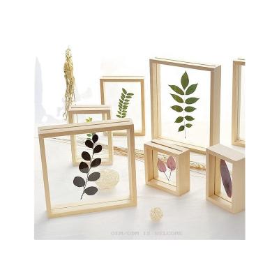 China Factory Fashionable Custom Specimen 4x6 Inch 3D DIY Glass Floating Picture Frame Double View Pressed Flower Floating Frames for sale