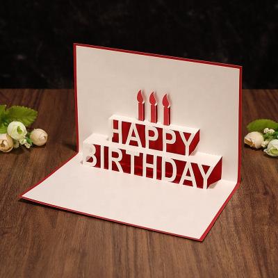 China Hot Selling Europe Laser Cut Greeting Cards Paper Crafts 3d Birthday Card for sale