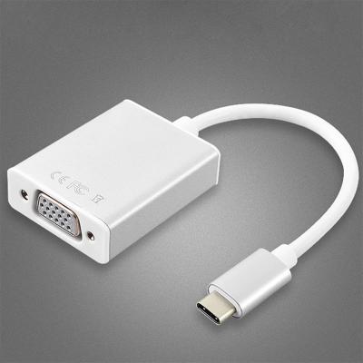 China Factory Wholesale Custom Type-C to VGA Mobile Phone Laptop TV USB3.1 HD Video Adapter Screen Projector YT038 for sale