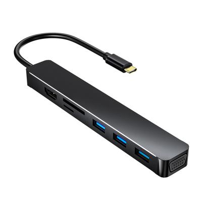 China Wholesale Customized Type C to 4k HDTV VGA Hub Multifunctional Mobile Phone Laptop USB-C Hub Expansion Dock YT042 for sale