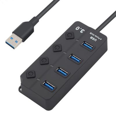 China OTG Factory Outlet Usb 3.0 Hub Fast 4 7 Laptop Computer Accessories Left Switch LED Indicator for sale