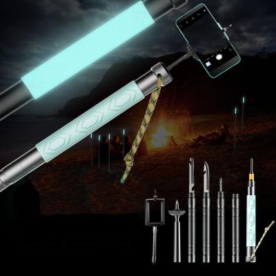 China Lightweight Aluminum Multifunctional Tactical Trekking Pole Walking Increasing Cane Alpenstock Trekking for sale