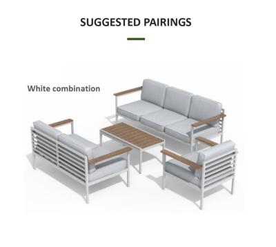 China Modern Outdoor Outdoor Garden Sofa Set Modern All Weather Garden Sofa Set Water Repellent Furniture Set for sale